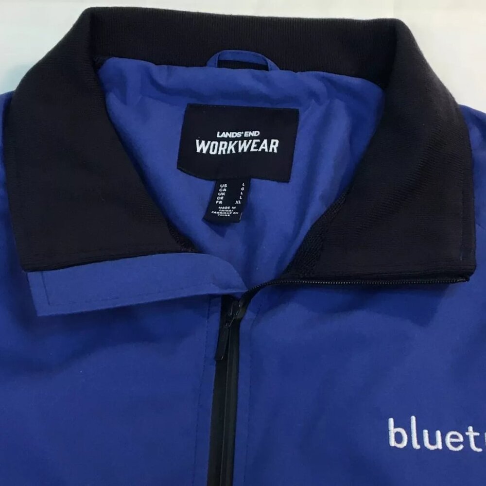 Lands End Workwear Jacket Men's Light Blue Windbreaker NEW W/OUT TAGs - Large L